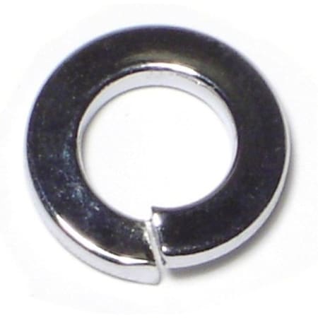 Split Lock Washer, Fits Bolt Size 3/8 In Steel, Chrome Plated Finish, 10 PK